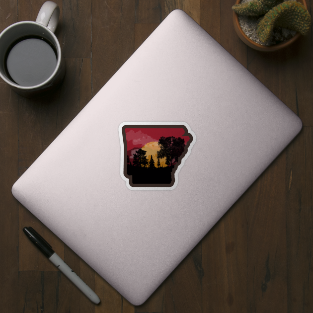 Arkansas Sunset (NO distress) by rt-shirts
